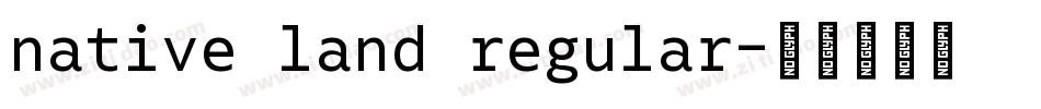 native land regular字体转换
